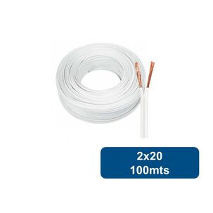 Cable Paralelo 2x20 Awg 100mts Blanco